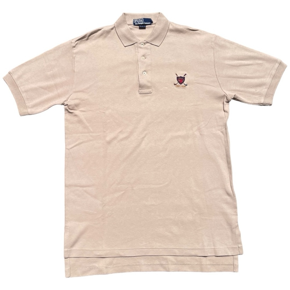 Light Brown Ralph Lauren Golf Polo Shirt (M)